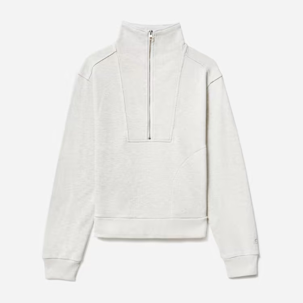 Everlane The Track Half-Zip in Light Heather Gray